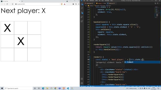 ReactJS#1.2: Tic Tac Toe game using ReactJS-finishing the coding part(2/3) смотреть онлайн