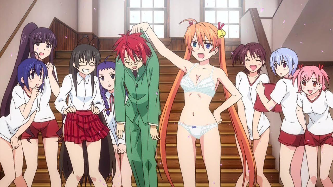 Топ 10 Гарем аниме где ГГ учится Один в Школе для Девушек смотреть онлайн