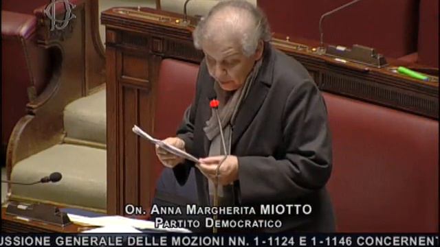 intervento dell'On. MIOTTO ANNA MARGHERITA sulle politiche a sostegno della famiglia смотреть онлайн