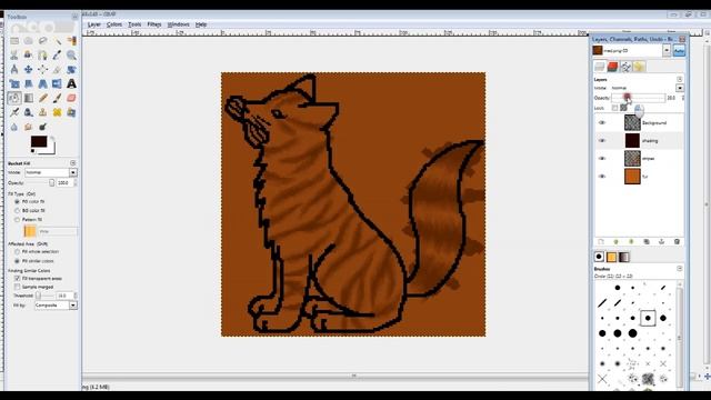 Mackerel Tabby Tutorial Charart GIMP смотреть онлайн