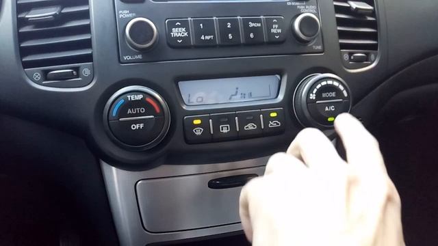 KIA Magentis Отключение автоматического включения кондиционера при включении обдува лобового стекла смотреть онлайн