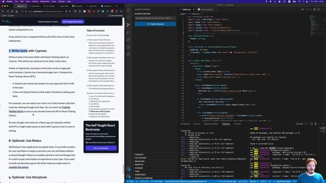 Setup: How to set up a professional React project using a popular tech stack смотреть онлайн