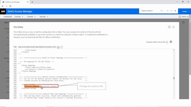 Access Manager Advanced File Configurator: Modifying Session Timeout смотреть онлайн