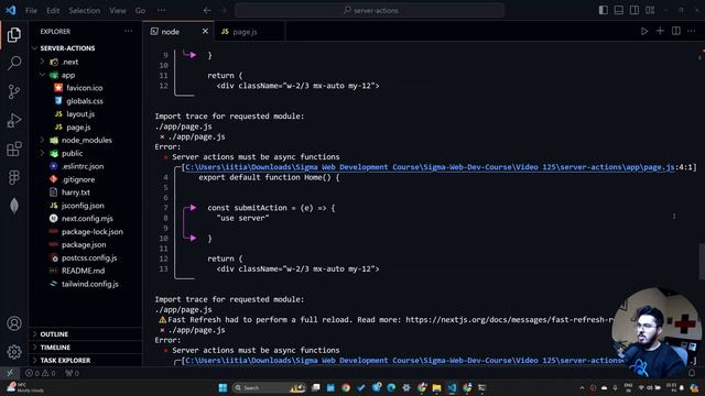Server Actions in Next.js | Sigma Web Development Course - Tutorial #125 смотреть онлайн