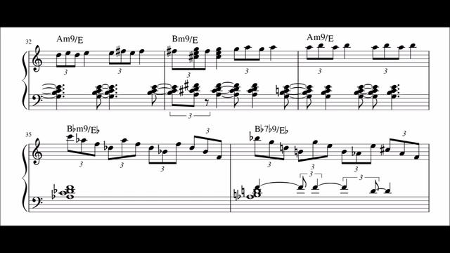 Herbie Hancock Solo on Dolphin Dance - Piano Transcription (Sheet Music in Description) смотреть онлайн