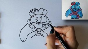 Рисуем Скуика из Brawl Stars или как нарисовать бравлеров