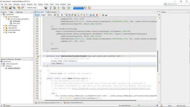 18. Swing in Java - show and close form смотреть онлайн