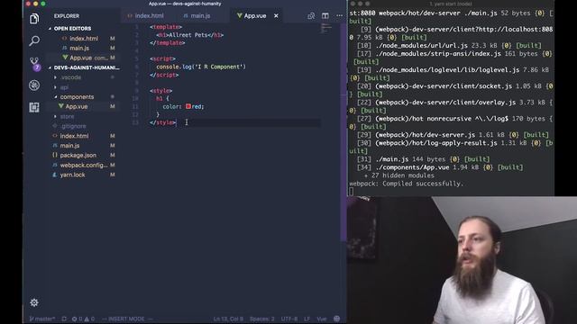 IHNIWID S1 • E1 - Setting up webpack for the Vue/VueX app. смотреть онлайн