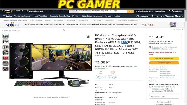 PROMOÇÃO COMPUTADOR MANCER GAMER KVASIR III, AMD RYZEN 7 5700G, 16GB DDR4, SSD M.2 480GB смотреть онлайн
