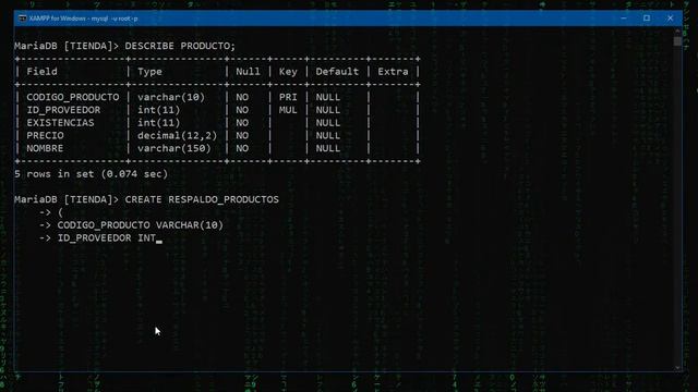 51. Curso MySQL || Ejercicio Práctico || TRIGGER actualización de stock y respaldo de productos. смотреть онлайн