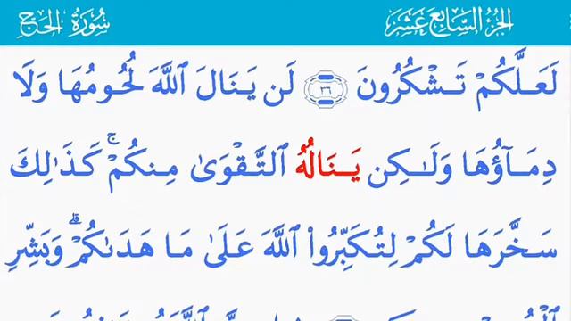 القرآن الكريم سورة الحج (22) Священный Коран. Аль-Хадж The Holy Quran . Al - Hajj смотреть онлайн
