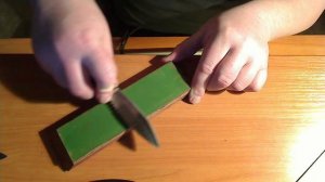 Правка на коже с пастой ГОИ, самодельная штучка.