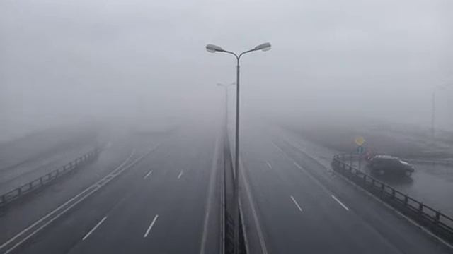 Туман на морском участке КАД смотреть онлайн