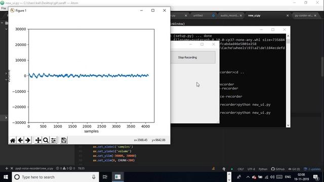 initial demo of voice recorder using python and real time audio signals смотреть онлайн