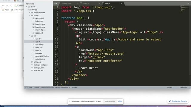 Part 4 Starting react app & Hello World | ReactJS in Hindi смотреть онлайн