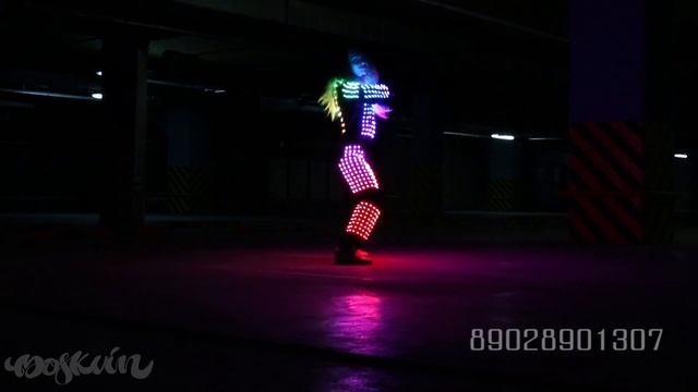 Светодиодный костюм по технологии "Видео-ткань". LED КОСТЮМ!!! смотреть онлайн