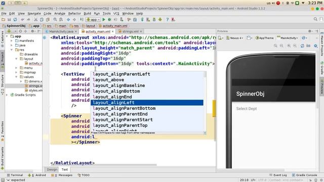 64 Android Studio Spinner смотреть онлайн