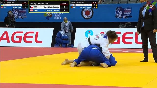 2020 Praha 1 K 63 kg Zachová Renata CZE vs Olsen Laerke DEN смотреть онлайн
