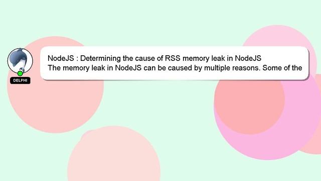 NodeJS : Determining the cause of RSS memory leak in NodeJS смотреть онлайн