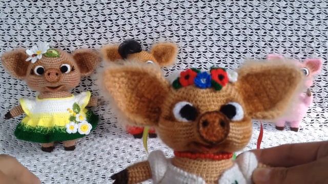 Вязаные игрушки. Свинки. Приглашаю на мастер-класс смотреть онлайн