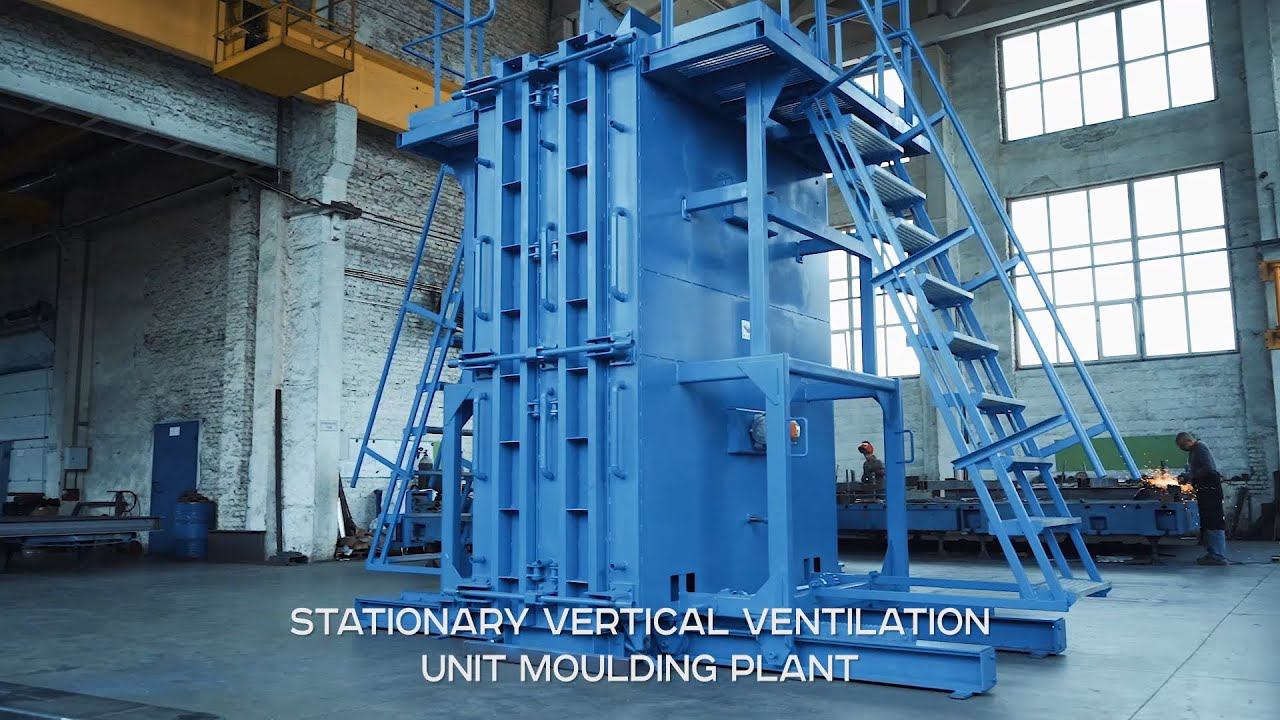 Vertical equipment with heating system and vibrators for the moulding of ventilation units смотреть онлайн