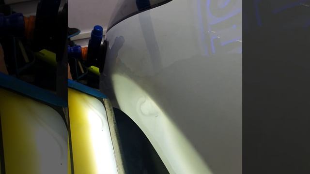 Ремонт вмятин без покраски - ремонт капота и переднего левого крыла автомобиля Hyundai Solaris смотреть онлайн