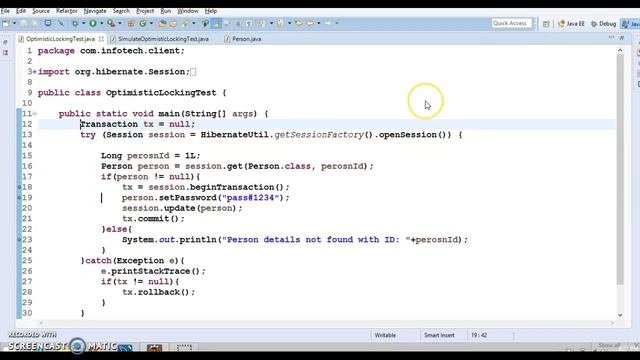 Implementing optimistic locking using hibernate смотреть онлайн