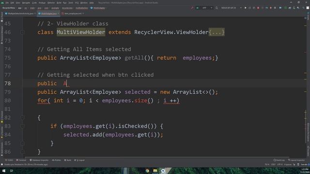 Multiple Item Selection in RecyclerView - Android RecyclerView Tutorial смотреть онлайн