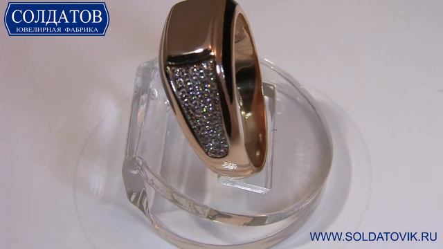 Золотое кольцо с фианитом K3182 100r 9 06