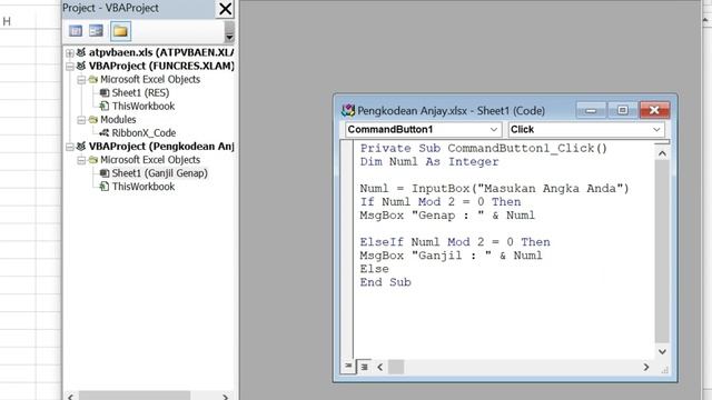 MENENTUKAN BILANGAN GANJIL/GENAP MENGGUNAKAN VBA EXCEL !!!!! (TAMATIN PENGKODEAN & PEMROGRAMAN) смотреть онлайн