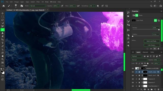 Glow in the deep | Photoshop Speed Art смотреть онлайн