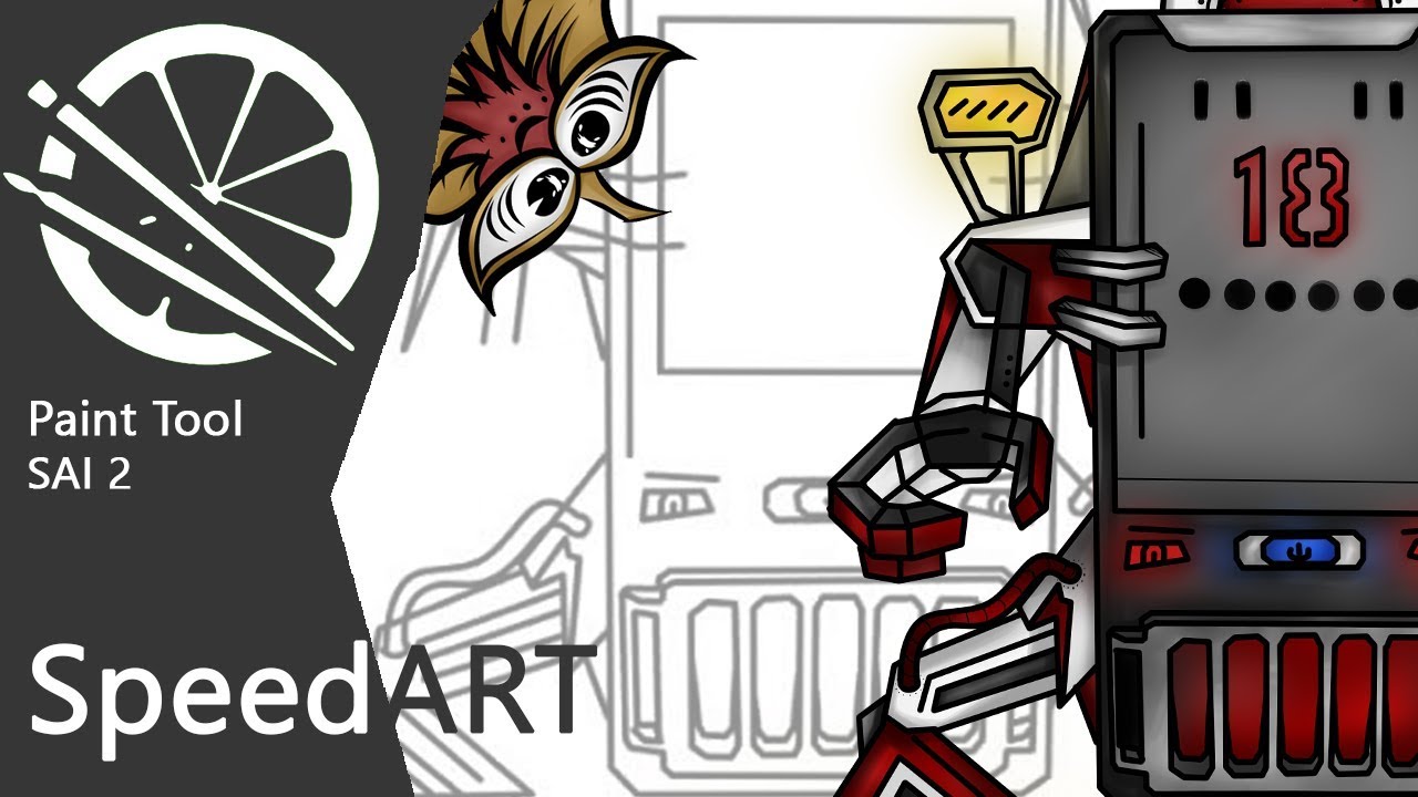 Быстрый рисунок - MechaCOMPUHTER - Paint Tool SAI 2 смотреть онлайн