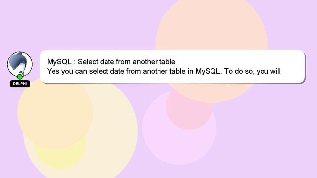 MySQL : Select date from another table смотреть онлайн