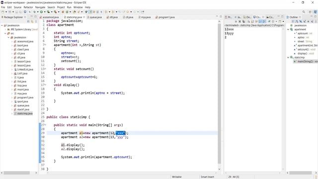 static keyword in java смотреть онлайн