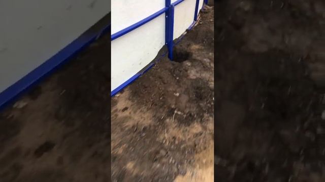 Установка хоккейного корта. Монтаж хоккейной коробки. смотреть онлайн