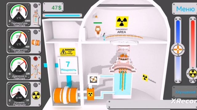 прохождение игры Nuclear Inc 2 - симулятора атомного реактора. 1, 2, 3 и 4 уровни.