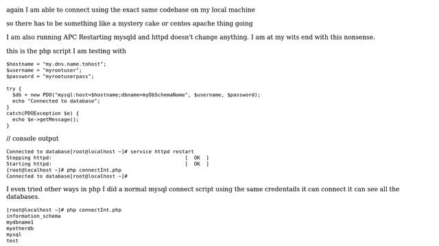 DevOps & SysAdmins: centos server running cakephp can't access remote mysql server смотреть онлайн