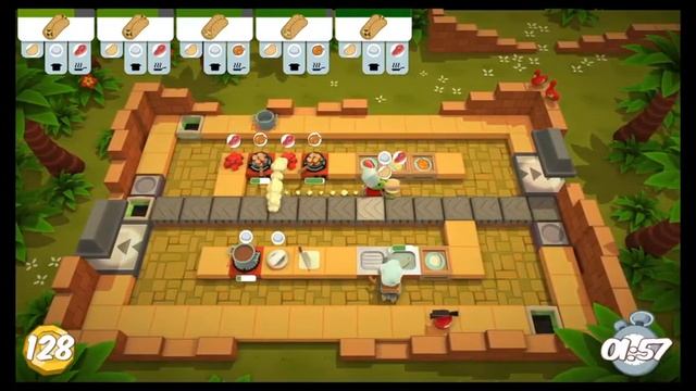 [Overcooked: Lost Morsel Level 1-1] 2-player Former World Record Score: 354 смотреть онлайн
