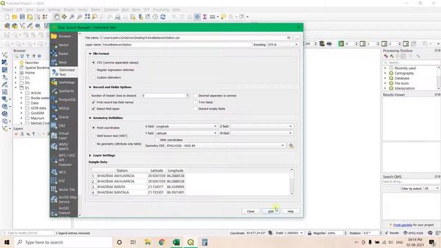 How to import station points to QGIS смотреть онлайн