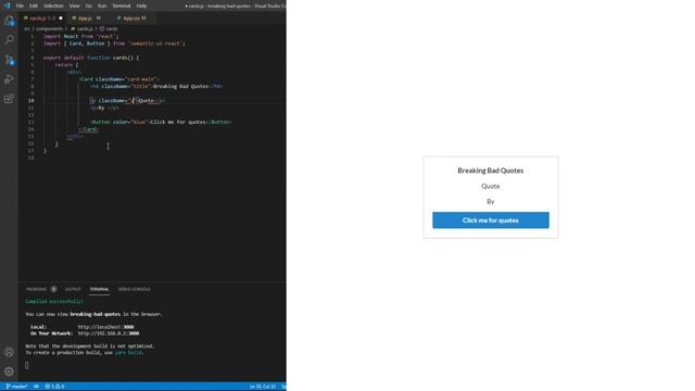 Build a Breaking Bad Quotes app using React and Semantic UI смотреть онлайн