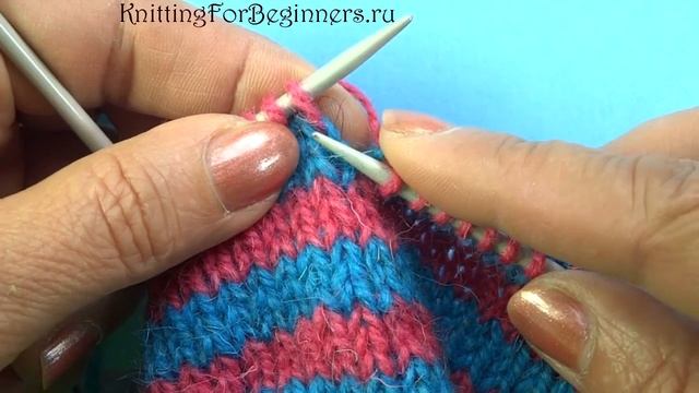 Как вязать ровные полоски по кругу