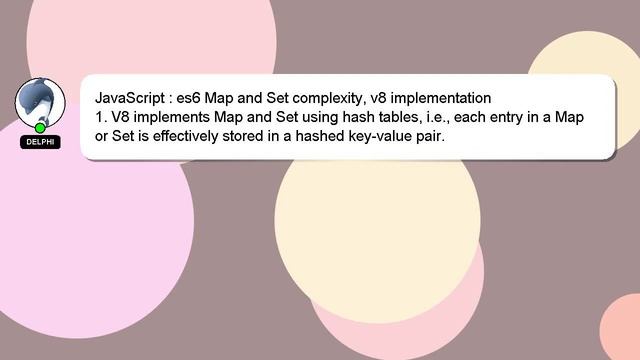 JavaScript : es6 Map and Set complexity, v8 implementation смотреть онлайн