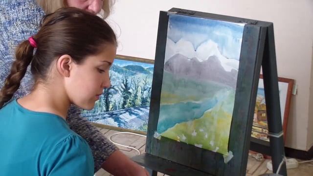 ИЗО студия "Фантазия" - урок "Мокрая акварель" смотреть онлайн