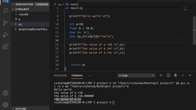 How to print output and use different data formats using printf() function смотреть онлайн
