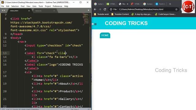 Бургер меню CSS / burger menu html css смотреть онлайн