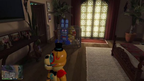 Glamrock Freddy vs MUSIC DJ SECURITY BREACH GTA 5 MODS FNAF