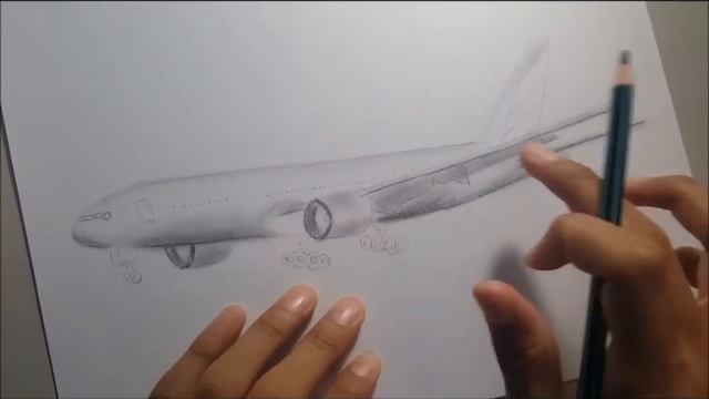Drawing An Airplane ( Emirates B777)