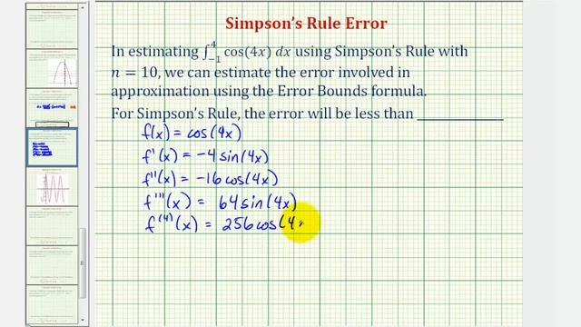 Simpson's Rule Error - Numerical Integration Approximation смотреть онлайн