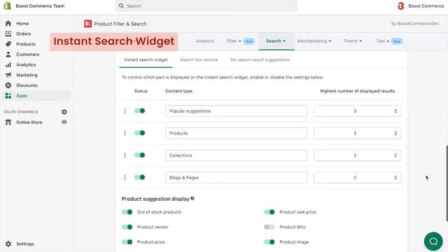 How to use Instant Search Display in Product Filter & Search || Boost Commerce смотреть онлайн