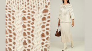 Нежность и объем. Узор для джемпера, кардигана или шапки